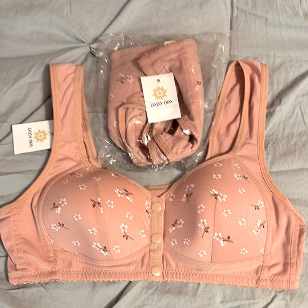 Two Daisy Bra Floral Pink Bras